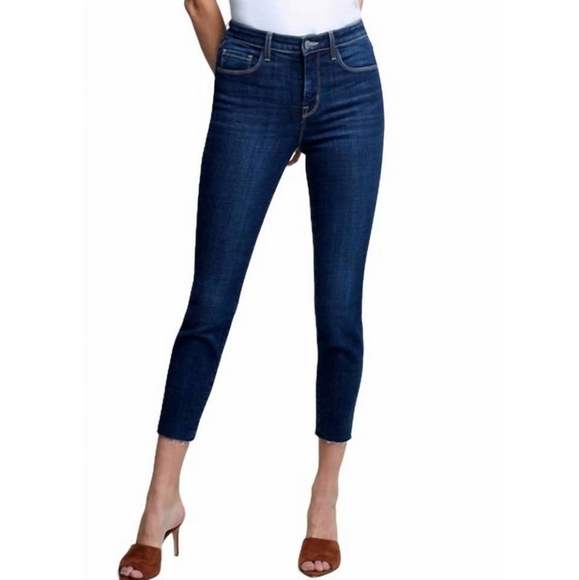 L'agence Marguerite High Rise Skinny Jeans In Kodiak 28 Medium/Dark Wash - Picture 1 of 7